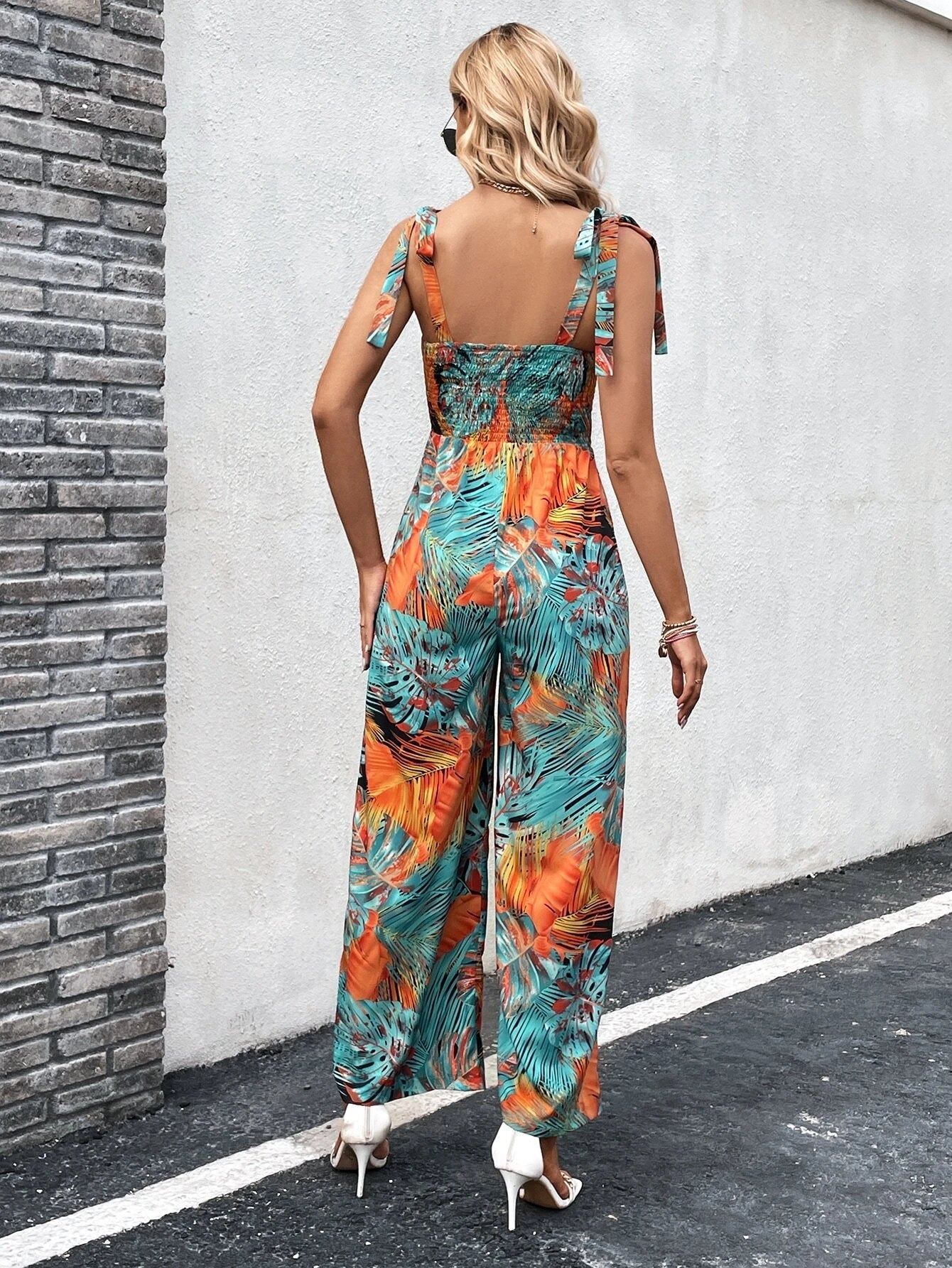 Tropical Pattern Jumpsuit