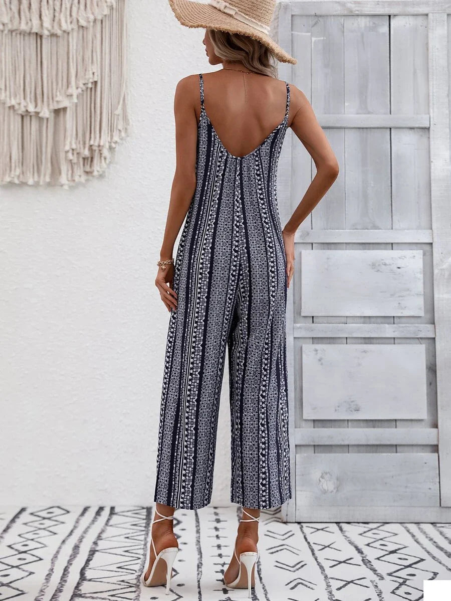 Geo Print Cami Jumpsuit